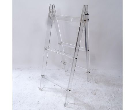 A perspex step ladder, H95cm 