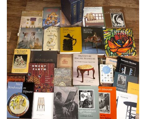 Collection of reference books, auction catalogues and magazinesto include Mary Wondrausch on Slipware, the book signed by the