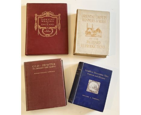Four books on the subject of design comprising of: Leadless Decorative Tiles Faience and Mosaic by William J. Furnival 1904, 