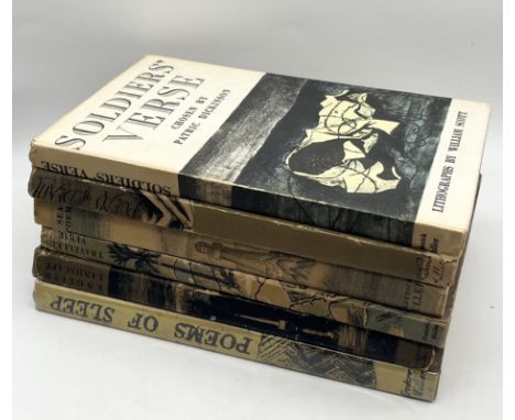 Six first edition poetry collections all with lithograph plates throughout includes; Poems of Sleep and Dream chosen by Carol