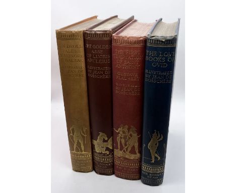 Four limited edition books from The Bodley Head; "The Love Books of Ovid." (1764/3000), "The Golden Asse of Lucius Apuleius" 