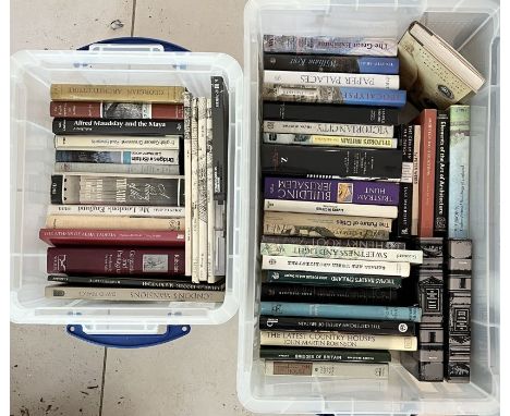 Two boxes of books on the subject of Architecture and Design, titles include; Paper Palaces, A History of Architectural Theor