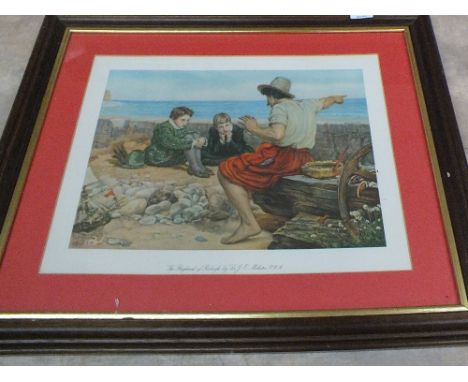 A Japanese woodblock print, Millais print plus seven other pictures