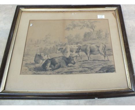 A print after Bunbury, Doggery and Verges, a Fred Edward Parkman watercolour of a country house interior with figures, two ca