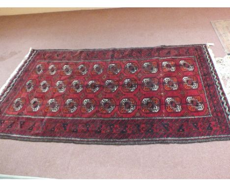 A Bokhara rug, 91" x 46"