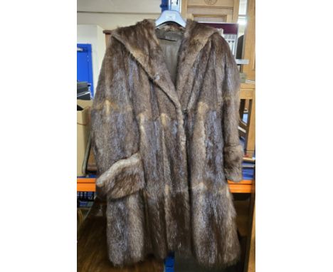 LADIES LINED FUR COAT     