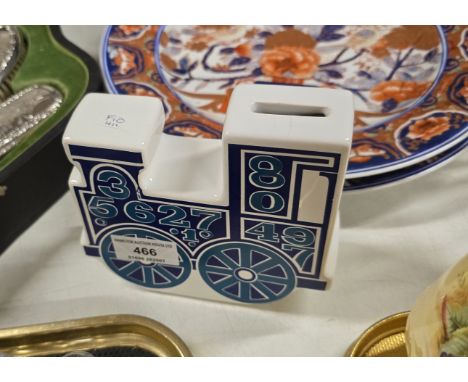 CARLTON WARE TRAIN STYLE MONEY BANK     