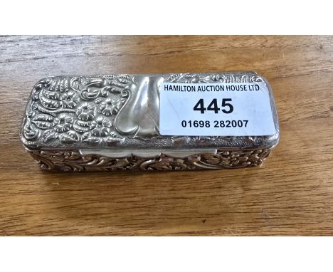 CHESTER SILVER SNUFF BOX, WEIGHT 53.5 GRAMS