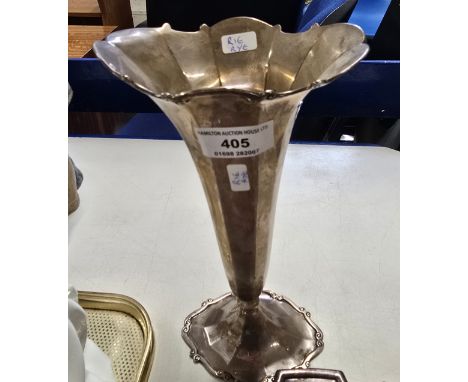 GLASGOW SILVER FLUTED ART NOUVEAU STYLE VASE, WEIGHT APPROX 289.2 GRAMS