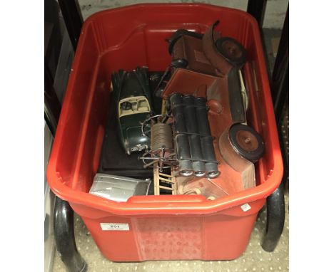 BOX CONTAINING VARIOUS MODEL CARS, BUSES, ETC