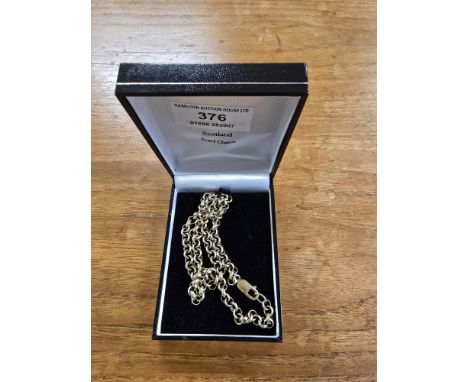 9CT GOLD GENTS NECK CHAIN, WEIGHT APPROX 30.8 GRAMS