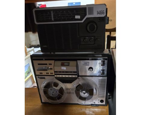 GRUNDIG REEL TO REEL RECORDER, PHILLIPS 1466 RADIO