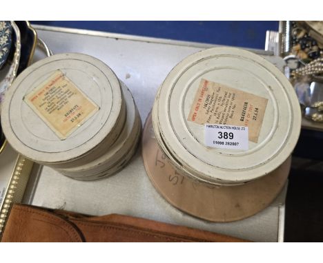 8 TINS OF EARLY FILM REEL INCLUDING CELTIC REEL     