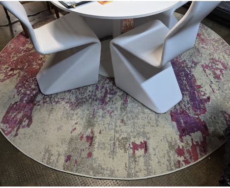90" DIAMETER CIRCULAR MODERN RUG