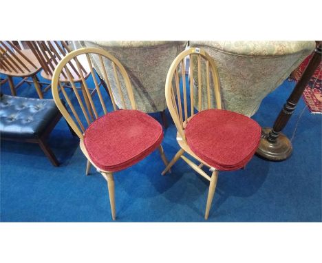 Pair of Ercol stick back chairs