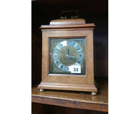 Reproduction walnut mantle clock