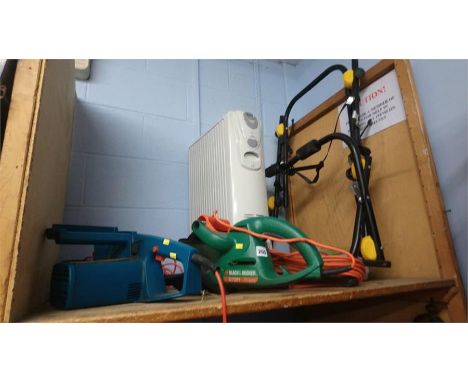 Various power tools, a radiator etc.