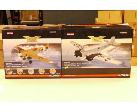 Corgi Aviation Archive, Junkers JU 52 and  Messerschmitt Bf 109, 1:72 scale G, original boxes, F (2)