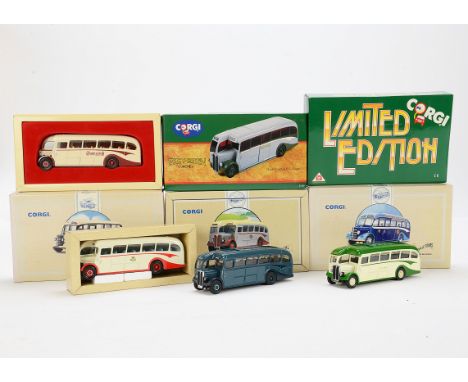 Modern Diecast Buses, Modern Corgi 1:50 scale buses, VG, original boxes, G-VG (20+)