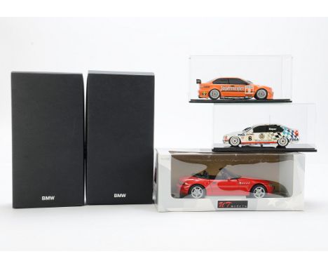 Touring, F1 Cars etc, BMW Touring cars 1:24 scale x 5, VG, BMW Z3 road car UT Models 1:18 Minichamps Brabham BT52 and Benetto