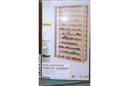 Two Livarno Collectors Display Cabinets 10 Gl Shelves Wooden Auction Date