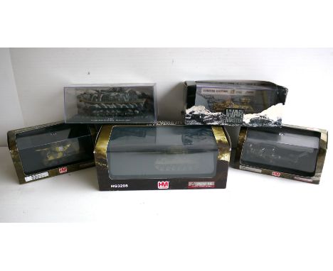 Military Diecast, 1:76 scale trucks, tanks and Jeeps, by War Master, Hobbymaster and others, including HG3208 US Tank T26E4 '