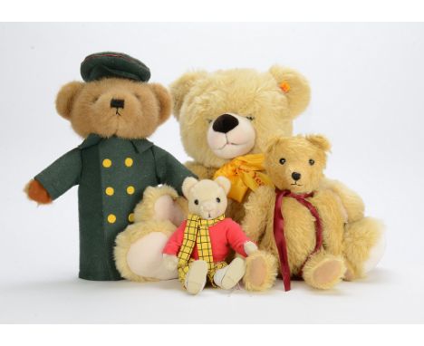 Steiff '125 Years' Anniversary Bear, reference 662331, with golden mohair and plastic eyes, together with Merry Thought Ruper