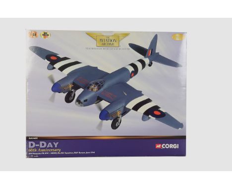 Corgi Aviation Archive, Mosquito PR XVI, Hurricane MkII, both 1:32 scale, and Red Arrows 40th Anniversary set, F, original bo