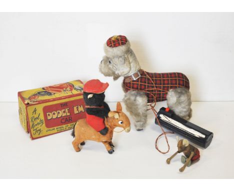 Toys and Games,  Cragstan Japan 'Princess' the French poodle dog, 1930's Schuco Tumbling Clockwork Mouse, Pelham Puppet 'Tyro