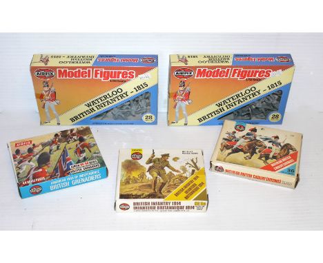 Airfix boxed 1/72 scale figures, ACW Artillery (both sides), and Confederates, AWI British Grenadiers, Waterloo British Caval