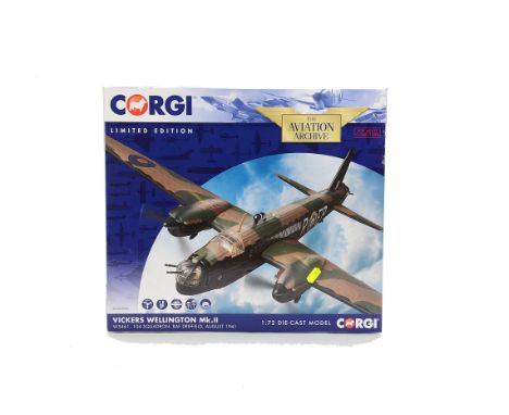 Corgi Aviation Archive, larger 1:72 scale models Short Stirling and Wellington MkII, G original boxes, F (2)