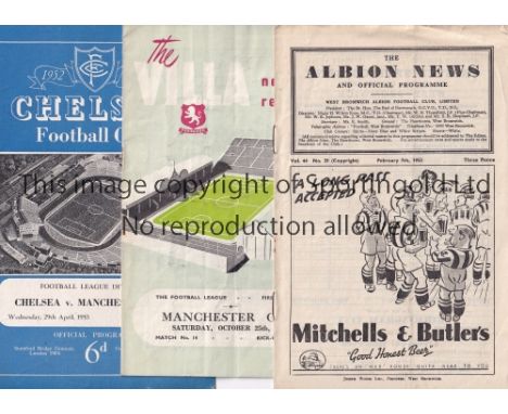 MAN CITY 52-3   Ten Manchester City away programmes , 52/3, at Tottenham, Wolves, Middlesbrough, Stoke, Bolton, Burnley, Derb