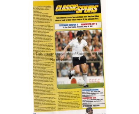 TOTTENHAM HOTSPUR       Large scrapbook from the 1970's and 1980's covering the UEFA Cup win in 1984.   Generally good
