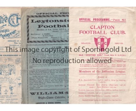 NON LEAGUE    Five Pre-War Non League matches or matches in which Non League teams played. St Albans City v Dulwich Hamlet 19