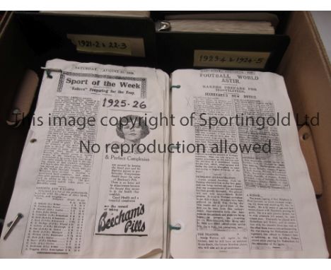 AFC NEW BRIGHTON       Fifteen small ring bound folders including photocopied newspaper match reports and other articles, lai