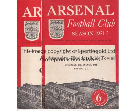 ARSENAL 51/2   Twenty two Arsenal home programmes, 51/2, League and Cup, some of the usual faults, occasional score on cover.
