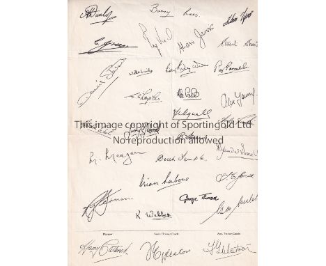 PRINTED FOOTBALL AUTOGRAPH SHEETS     Eighteen official printed sheets: Aston Villa 62/3, Burnley 60's, Chelsea 65/6, Derby 6