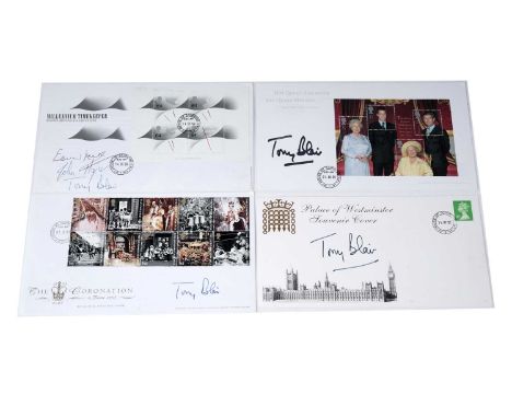 Political interest, some Prime Ministers: autographed Royal Mail First Day Covers, comprising: Tony Blair, John Major and Edw