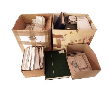 A large quantity of World covers, many first day and other commemorative; a selection of World stamps on piece; and other ite