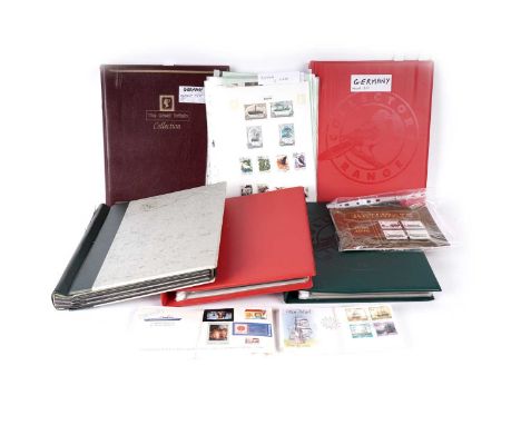A good large collection of stamp albums, including: G.B. overseas overprints (M/N/H.); G.B. traffic lights; and Commonwealth 