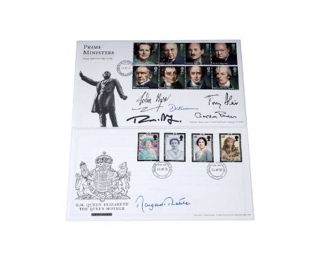 Political interest, Prime Ministers: autographed Royal Mail First Day Covers, comprising: Tony Blair, Gordon Brown, David Cam