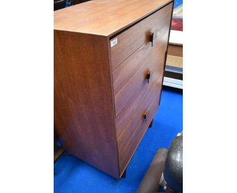 A vintage teak bedroom chest of six drawers , stylised design, Danish (Kofod Larson), dimensions approx. H107 W76 D48cm
&nbsp