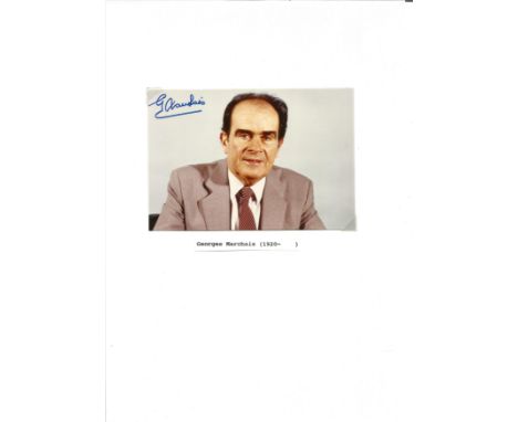 Georges Marchais politician signed 6 x 4 inch b w portrait photo. Good Condition. All autographs come with a Certificate of A