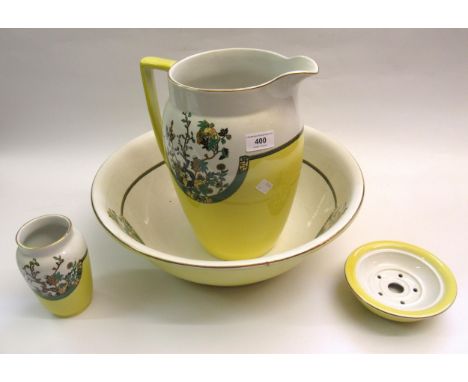 Early 20th Century pottery jug and basin set 