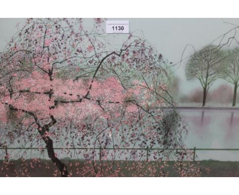 Gerald Mynott, signed, Limited Edition lithograph, a tree in blossom, 35 x 50cm, framed 