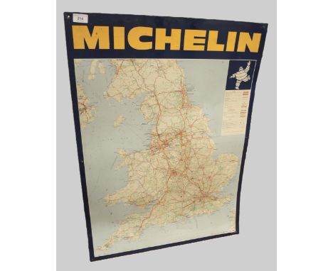 Michelin enamel sign Map of England, 64 x 87cm 