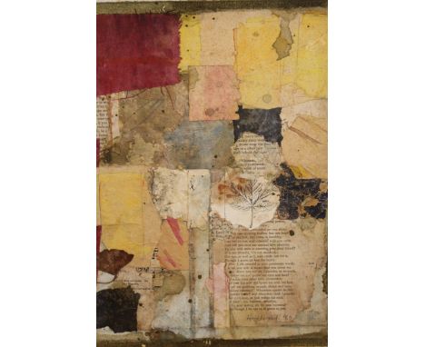 Collage picture signed Hazelwood, dated '80, 33 x 28cm, Bernard Dunston 1979 Limited Edition colour print, 35 x 34cm and anot