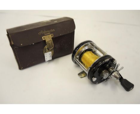 Abu Ambassadeur 6000C multiplier fishing reel in original leather case 