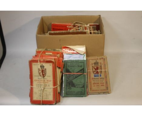 A COLLECTION OF VINTAGE MAPS,  mostly Ordnance Survey and Bartholomew's