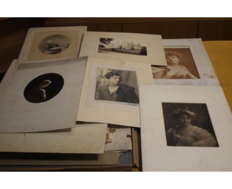 A FOLIO OF VICTORIAN AND LATER PHOTOGRAPHS to include a 1954 80th birthday portrait of Sir Winston Churchill, photographic re